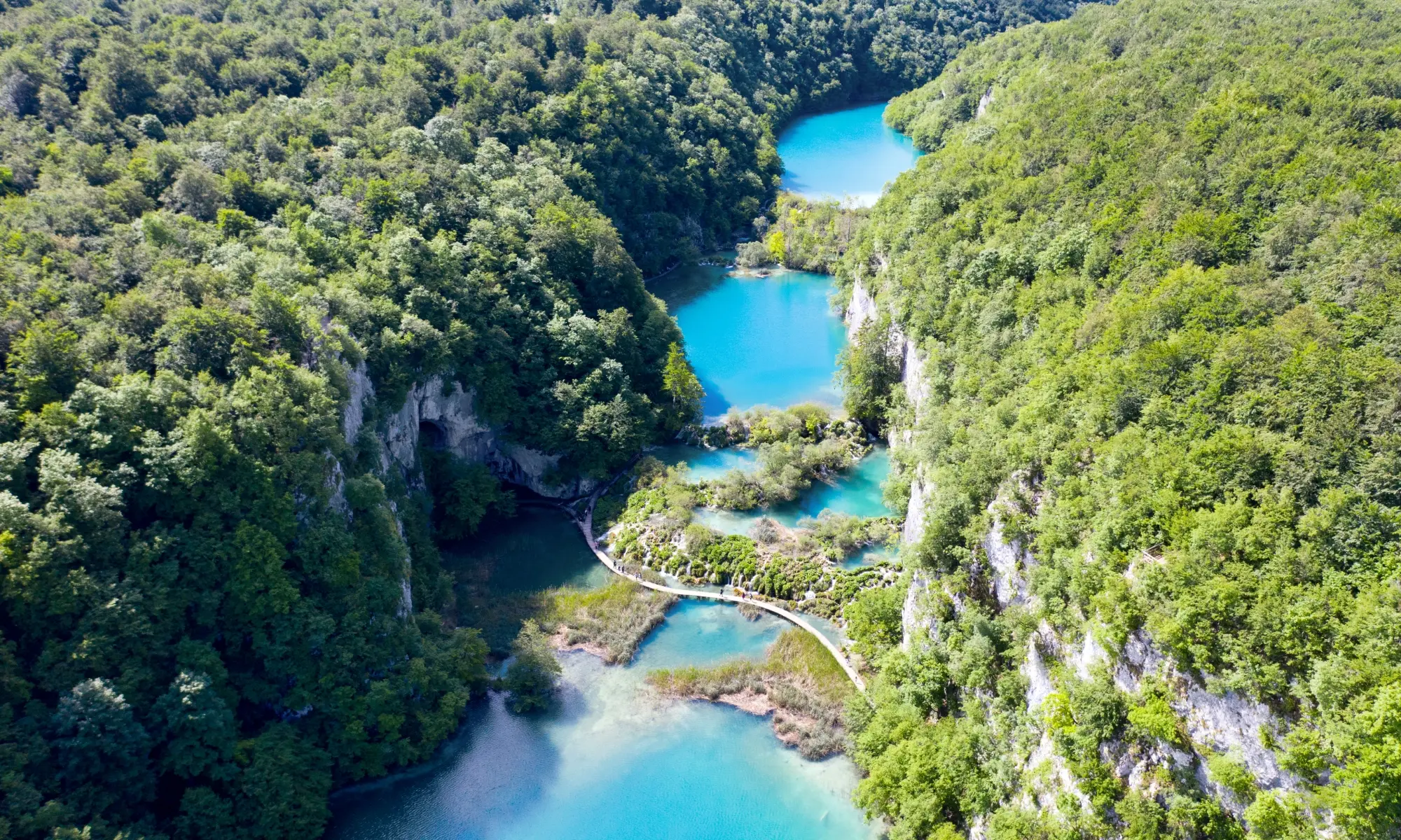 Aerial view on Lower and Upper Lakes