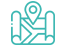 Map with pin point icon