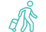 Guest with suitcase icon